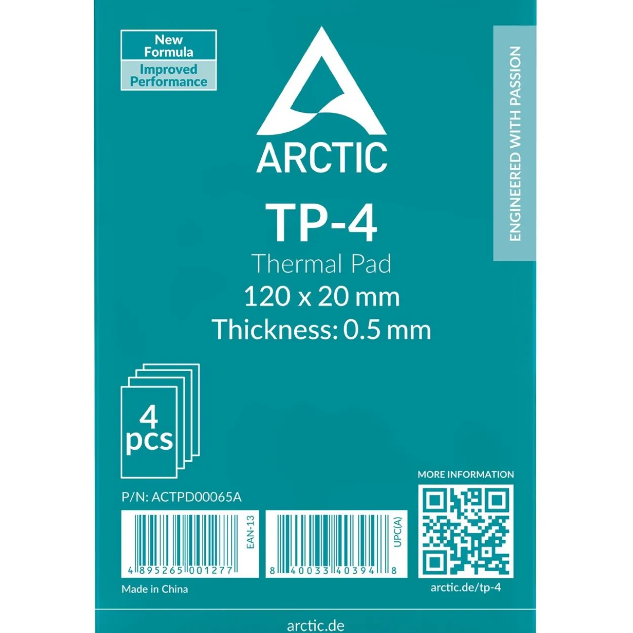 ARCTIC Thermal Pad TP-4 - 120 x 120 mm - 0.5 mm - 4er Pack