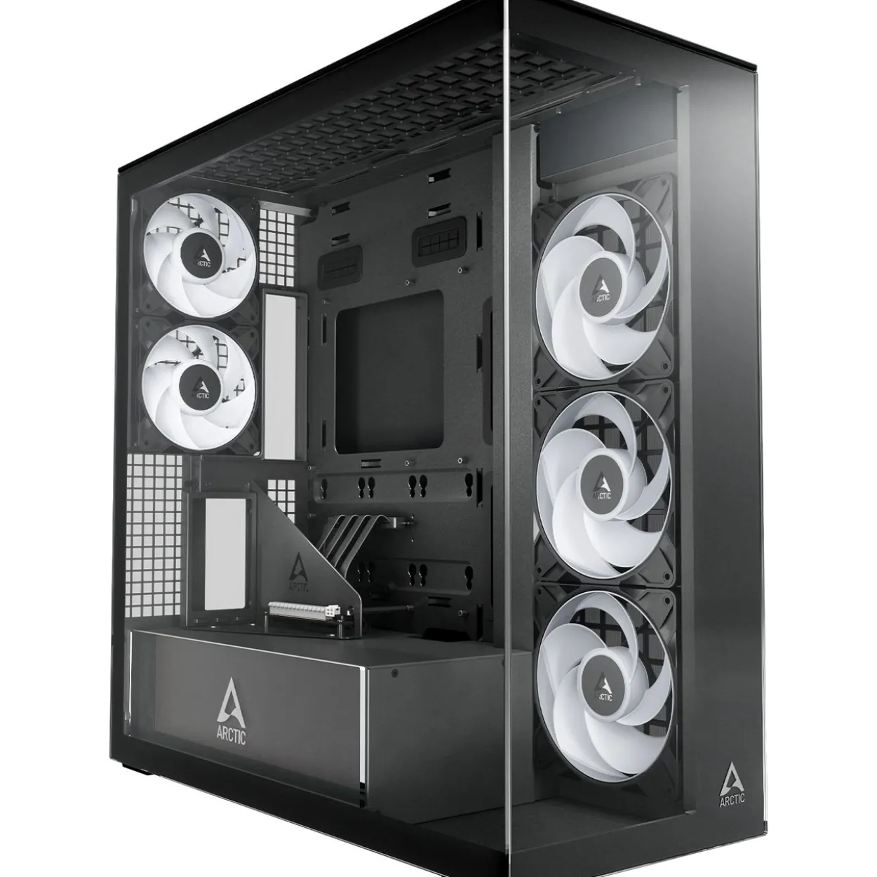 Arctic Xtender VG (schwarz, Tempered Glass x 2, Klar-Glas)