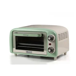 Ariete Mini-Backofen Vintage Green (weiß/hellgrün, 800 Watt, 10 Liter)