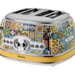 Ariete 4-Schlitz-Toaster Positano (mehrfarbig, 1.630 Watt, für 4 Scheiben Toast)