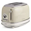 Ariete Vintage Toaster 155 (beige, 810 Watt, für 2 Scheiben Toast)