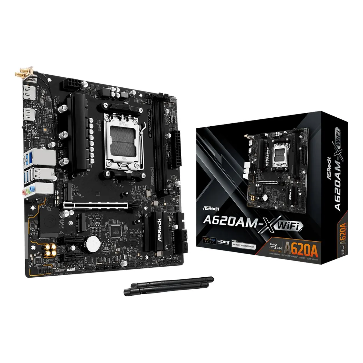 ASRock A620AM-X WiFi AMD A620A So.AM5 DDR5 µATX Retail