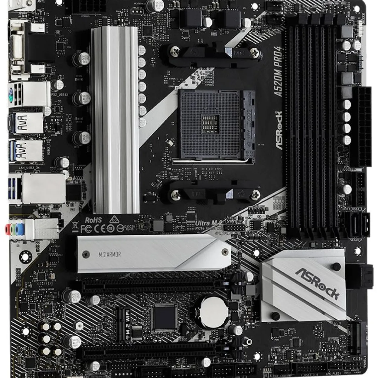 ASRock A520M Pro4 AMD A520 So.AM4 DDR mATX Retail