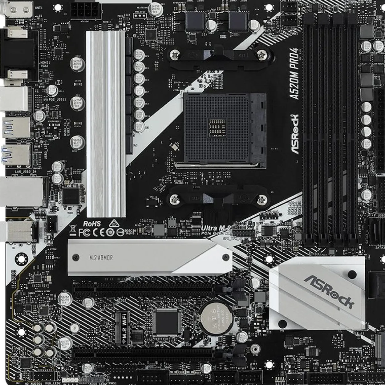 ASRock A520M Pro4 AMD A520 So.AM4 DDR mATX Retail