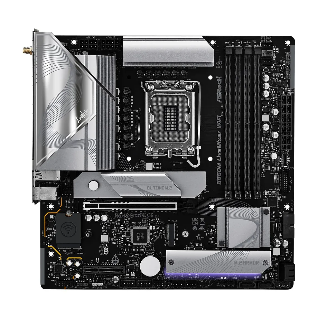 ASRock B860M LiveMixer WiFi Intel B860 So.1851 DDR5 mATX Retail