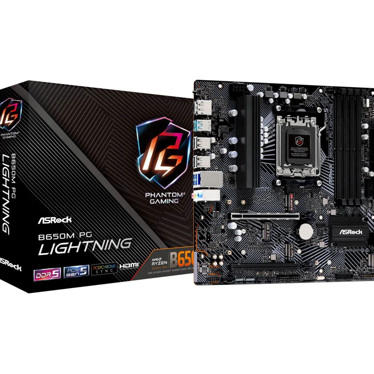 ASRock B650M PG Lightning AMD B650 So.AM5 DDR mATX Retail