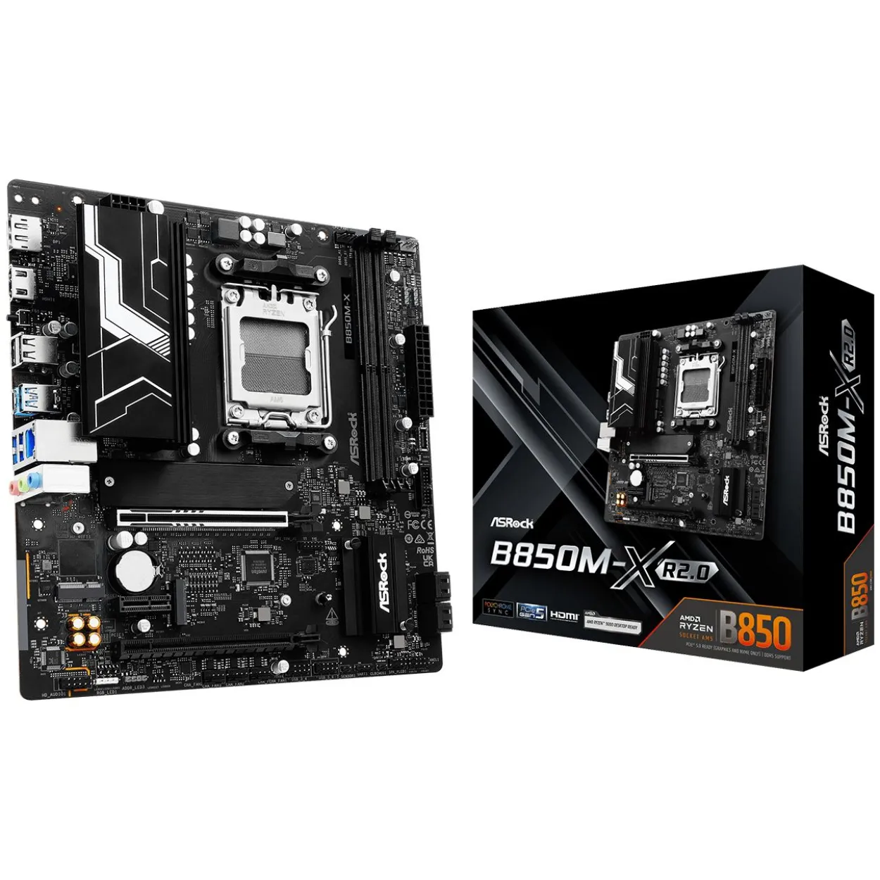 ASRock B850M-X R2.0 AMD B850 So.AM5 DDR5 mATX Retail
