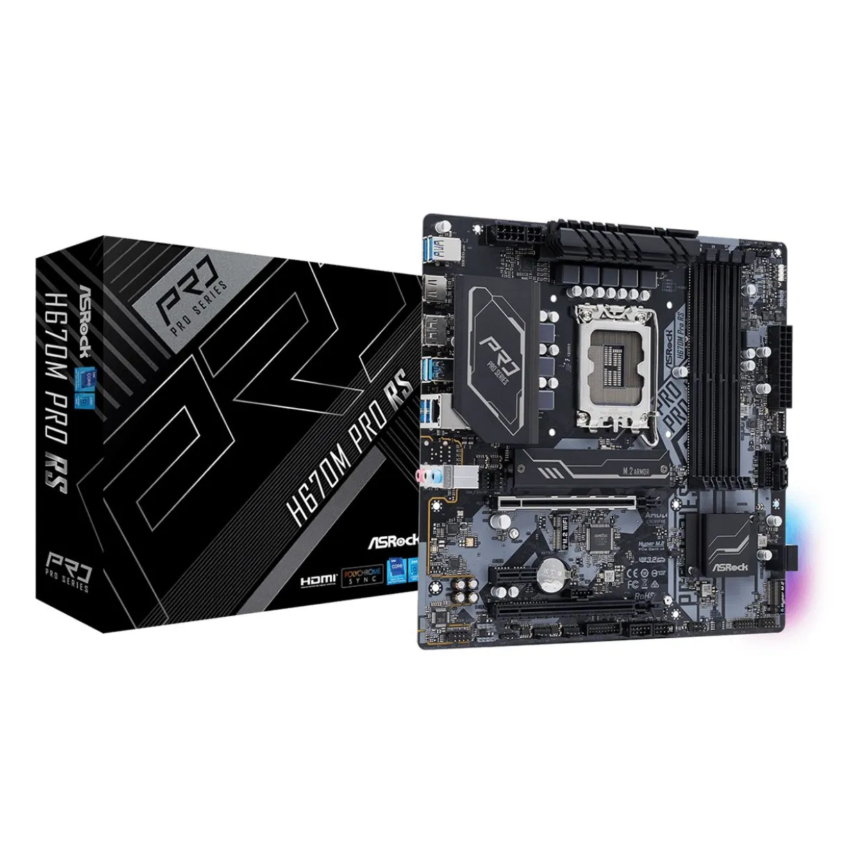 ASRock Pro RS Intel H670 So. 1700 Dual Channel DDR4 mATX Retail