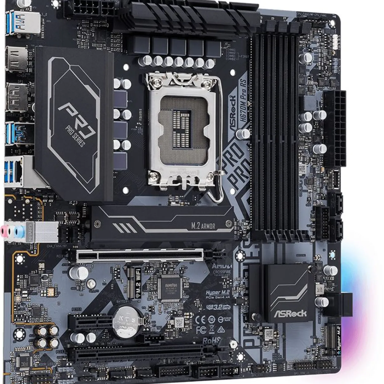 ASRock Pro RS Intel H670 So. 1700 Dual Channel DDR4 mATX Retail