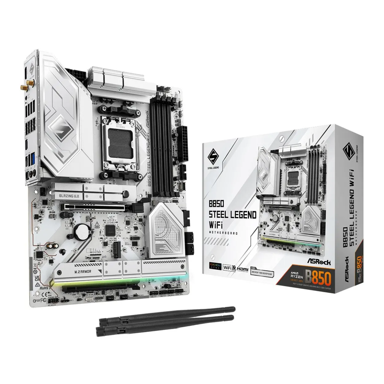 ASRock Steel Legend WiFi AMD B850 So.AM5 DDR5 ATX Retail