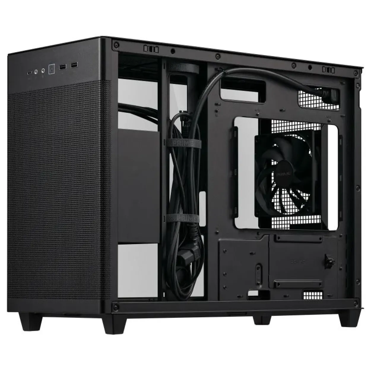 Asus Prime AP201 Glasfenster Mini Tower ohne Netzteil schwarz