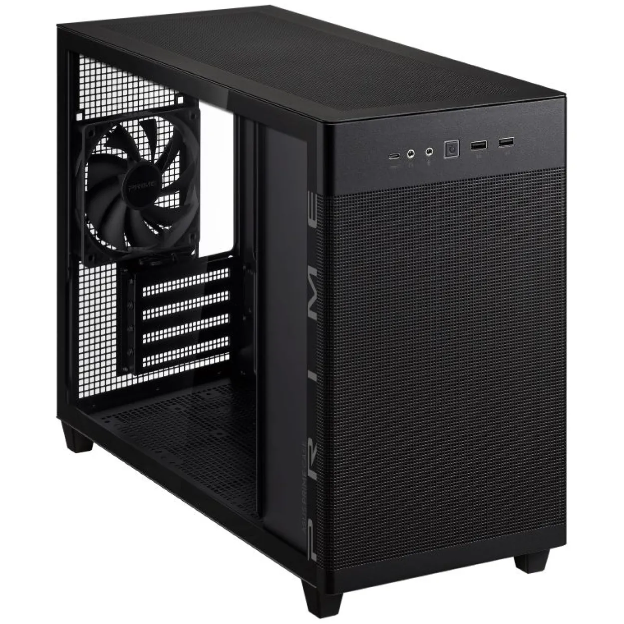 Asus Prime AP201 Glasfenster Mini Tower ohne Netzteil schwarz