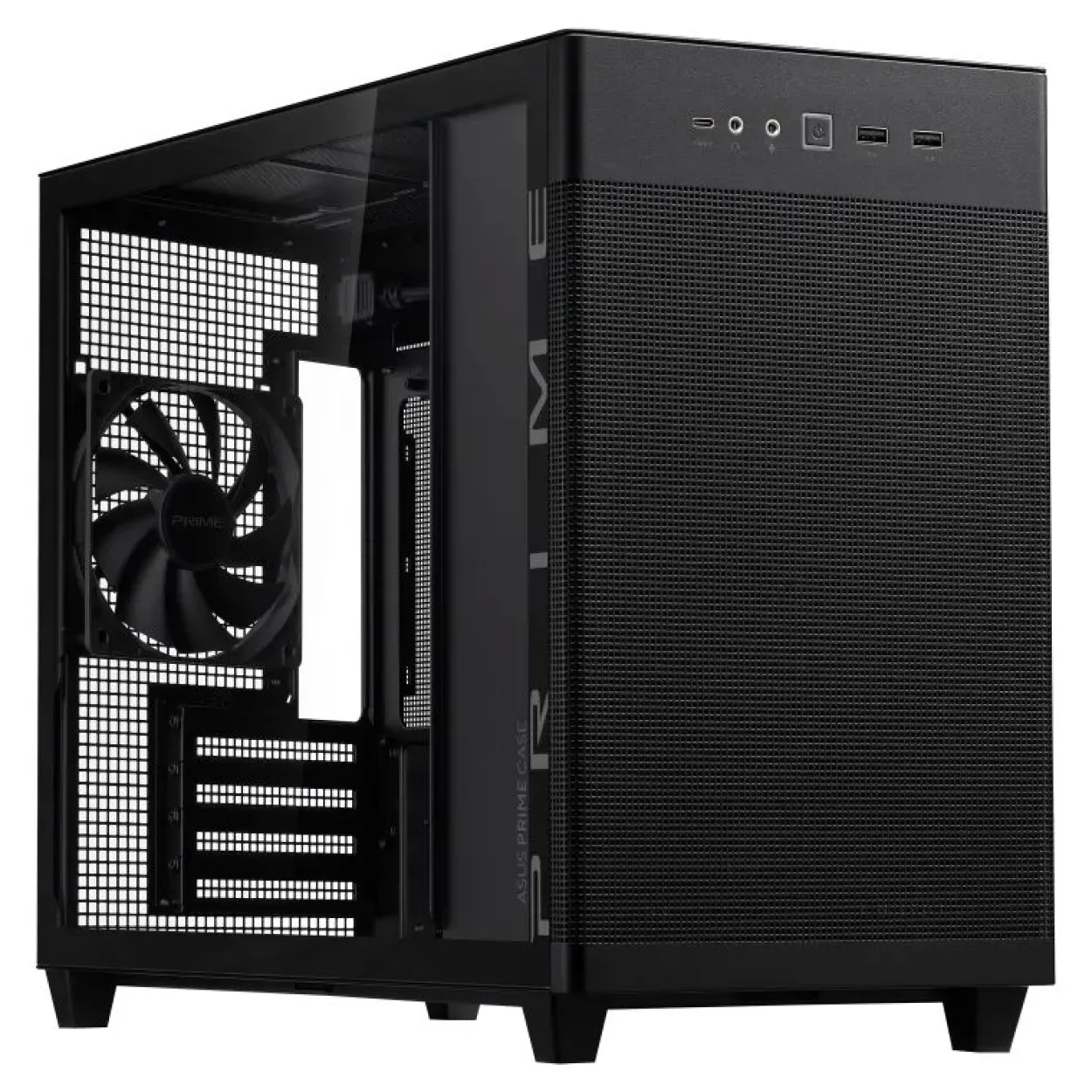 Asus Prime AP201 Glasfenster Mini Tower ohne Netzteil schwarz