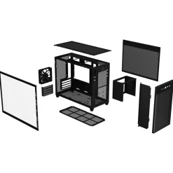 Asus Prime AP201 Glasfenster Mini Tower ohne Netzteil schwarz