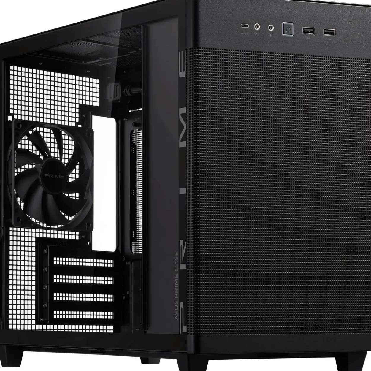Asus Prime AP201 Glasfenster Mini Tower ohne Netzteil schwarz