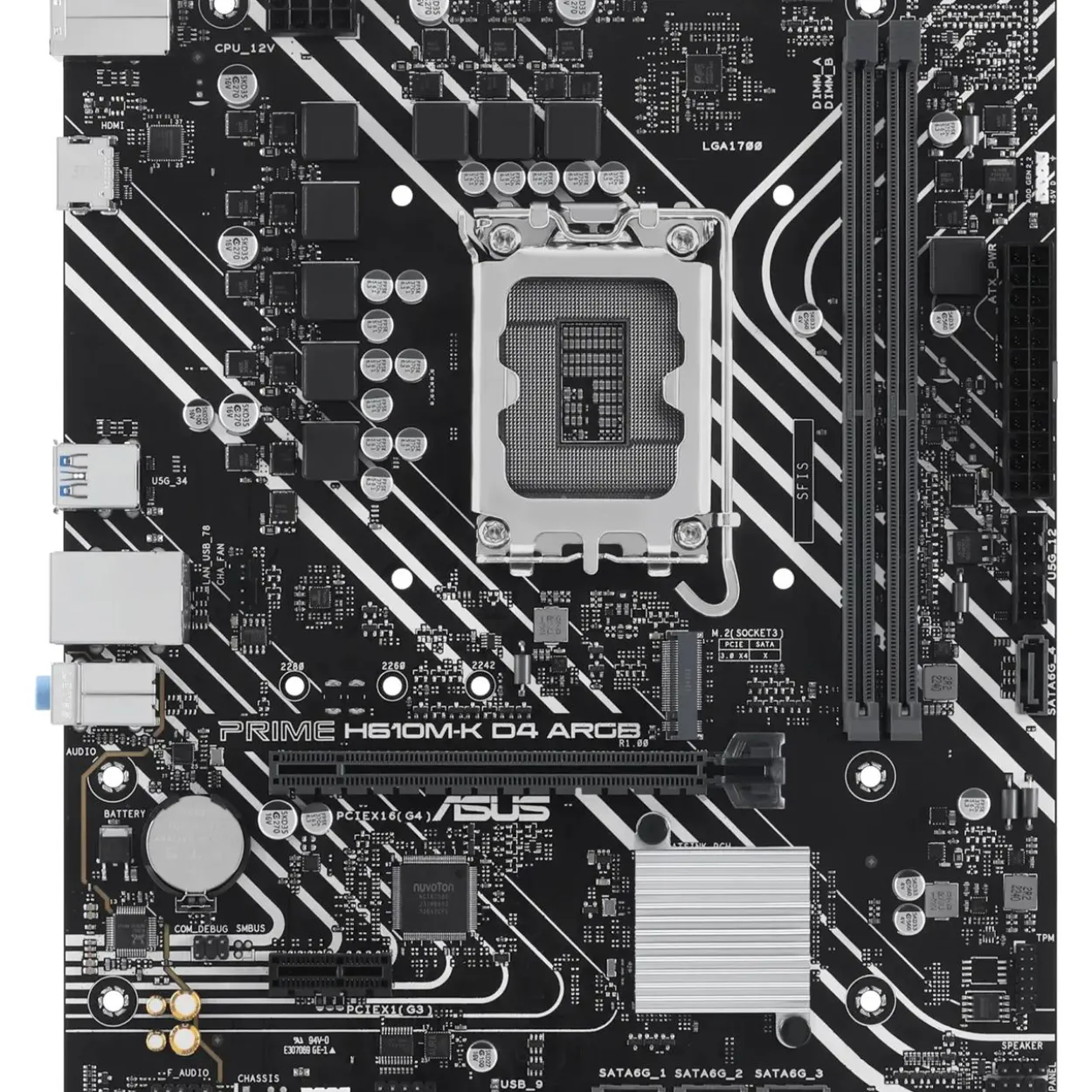Asus Prime H610M-K D4 ARGB Intel H610 So.1700 DDR4 µATX Retail