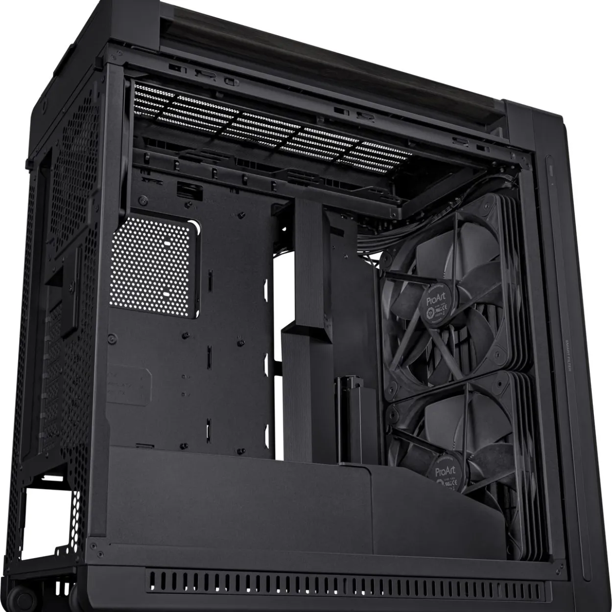Asus ProArt PA602 Wood Edition Big Tower ohne Netzteil schwarz/braun