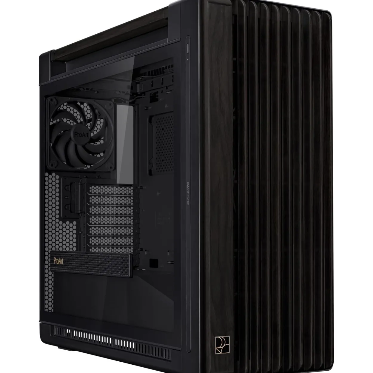 Asus ProArt PA602 Wood Edition TG Big Tower ohne Netzteil schwarz/braun