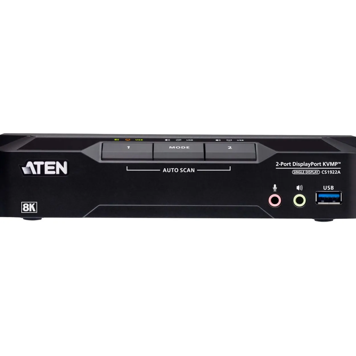 ATEN CS1922A KVMP-Switch 2-fach, DisplayPort, USB 3.0, 8K