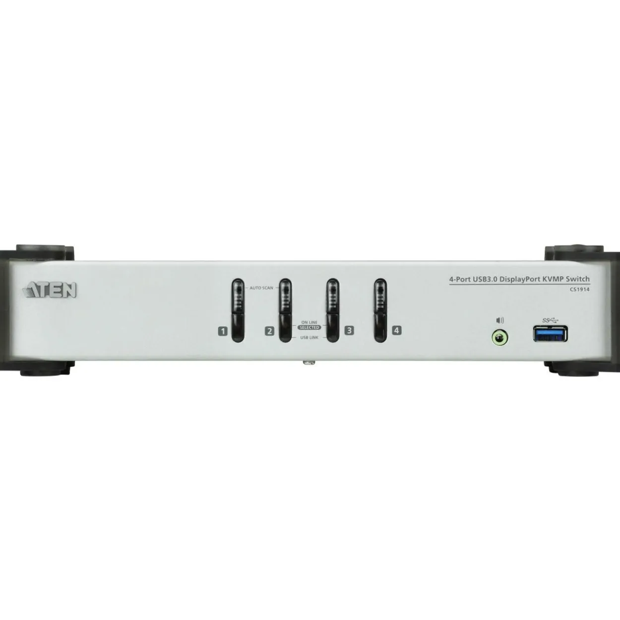 ATEN Technology CS1914 KVMP-Switch 4-fach, DisplayPort, USB 3.0, für 4 Displays, UHD