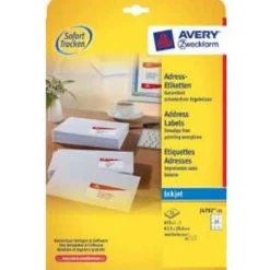 AVERY Zweckform 675 Adressetiketten J4792-25 weiß 63,5 x 29,6 mm