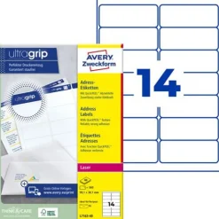 AVERY Zweckform 560 Adressetiketten L7163-40 weiß 99,1 x 38,1 mm