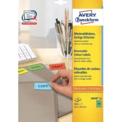 AVERY Zweckform 960 Etiketten L6040-20 grün 45,7 x 21,2 mm