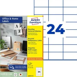 AVERY Zweckform 240 Etiketten LR3475-10 weiß 70,0 x 36,0 mm
