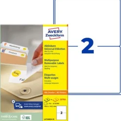 AVERY Zweckform 60 Etiketten L4734REV-25 weiß 199,6 x 143,5 mm