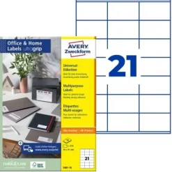 AVERY Zweckform 210 Etiketten 3481-10 weiß 70,0 x 41,0 mm