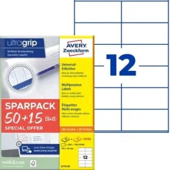 AVERY Zweckform 780 Etiketten weiß 105,0 x 48,0 mm