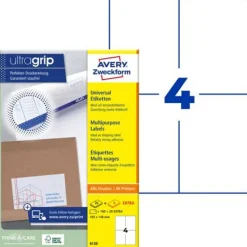 AVERY Zweckform 120 Etiketten 6120 weiß 105,0 x 148,0 mm