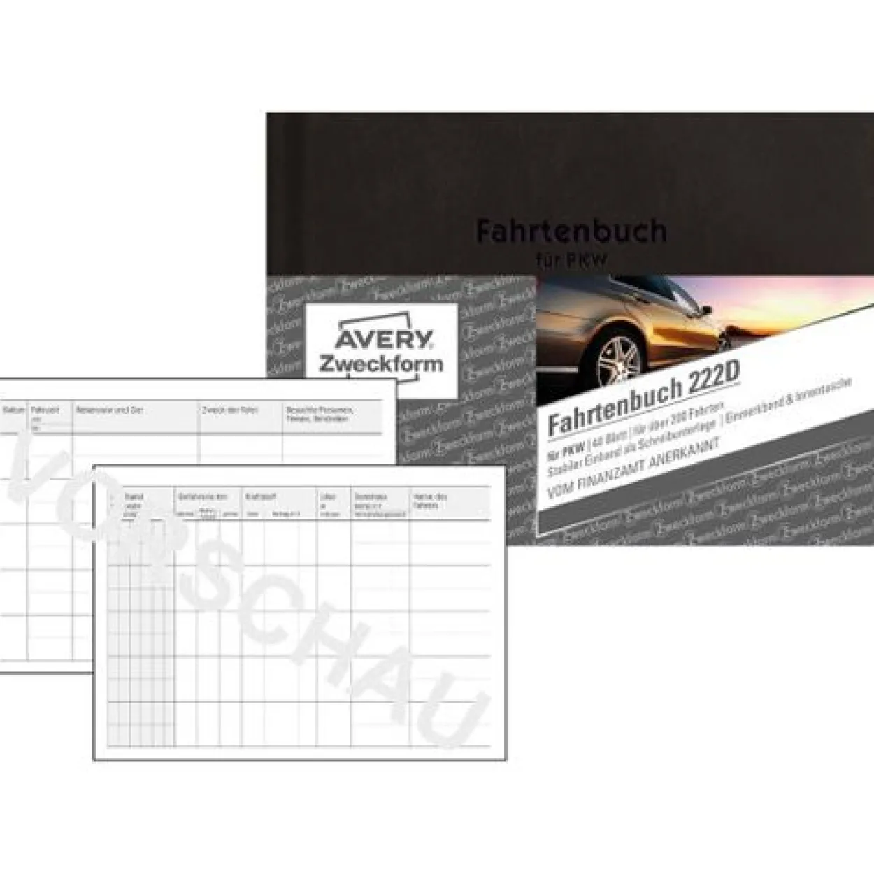 AVERY Zweckform Fahrtenbuch, Pkw mit Kraftstoffverbrauch Formularbuch 222D