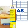 AVERY Zweckform 1.200 Folien-Adressetiketten J4720-25 transparent 45,7 x 21,2 mm