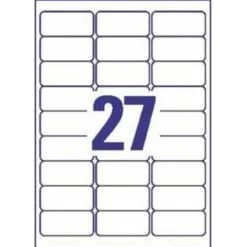 AVERY Zweckform 675 Folien-Adressetiketten J4721-25 transparent 63,5 x 29,6 mm