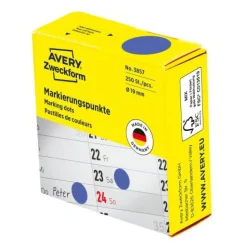AVERY Zweckform Klebepunkte 3857 blau Ø 19,0 mm