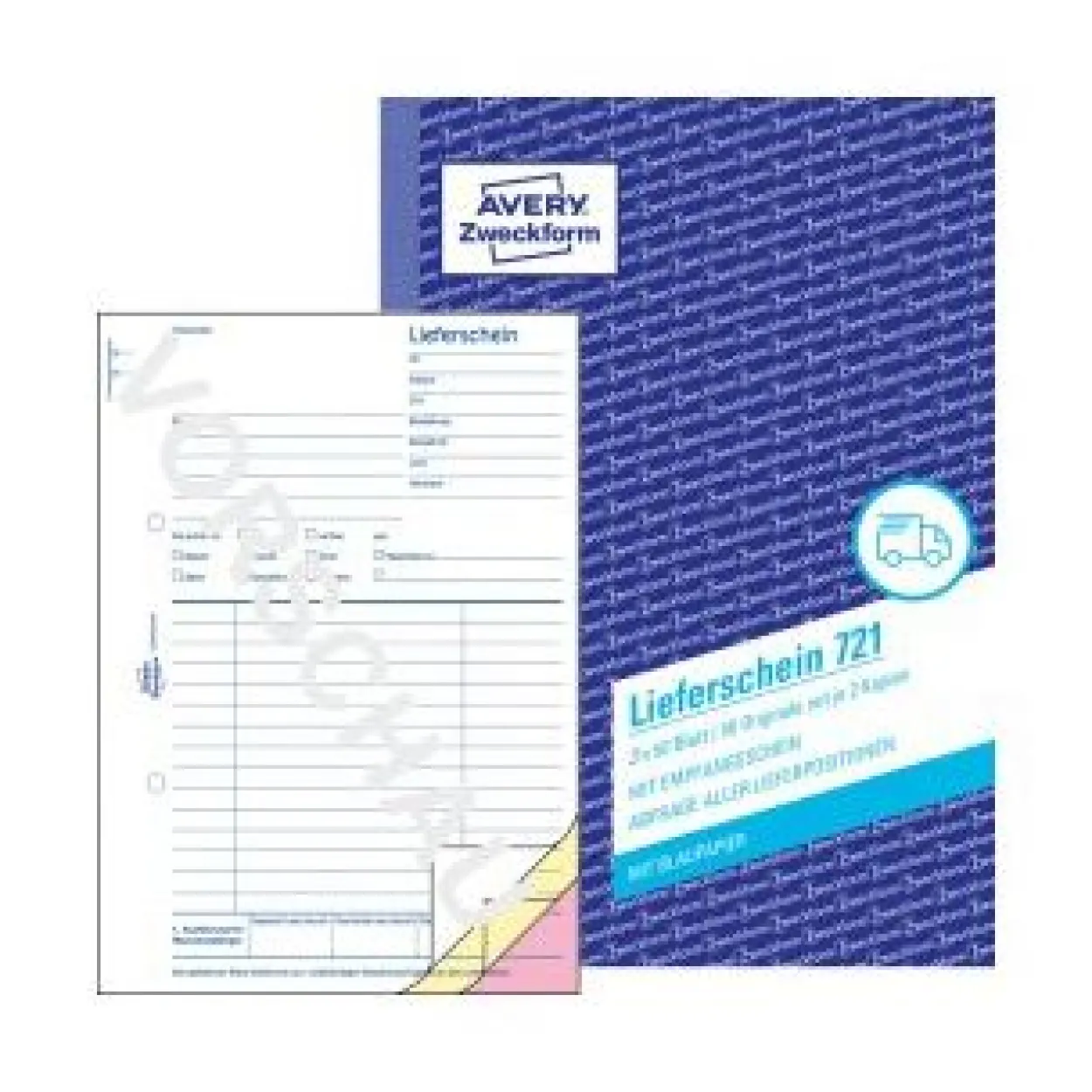 AVERY Zweckform Lieferschein mit Empfangsschein Formularbuch 721