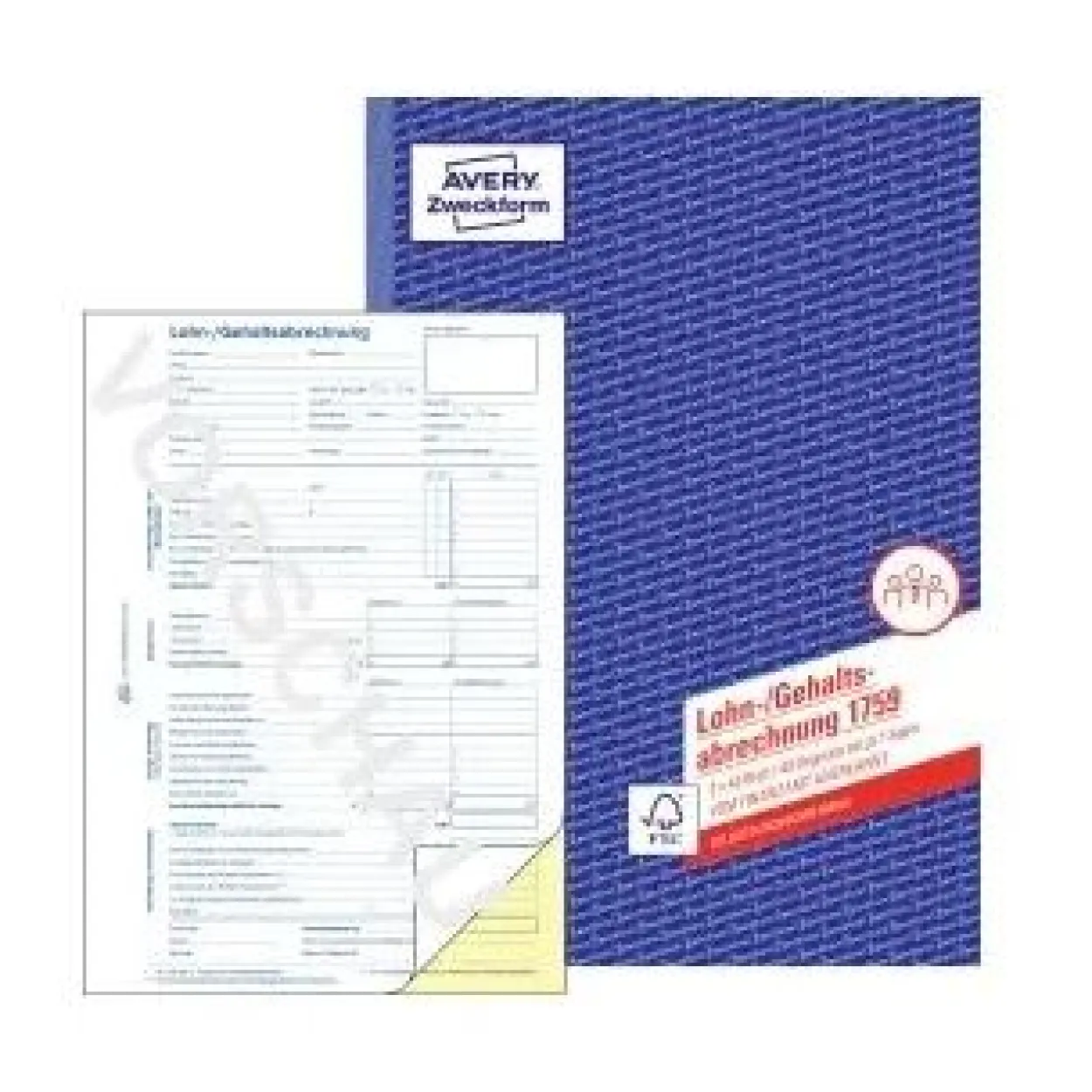AVERY Zweckform Lohn-/Gehaltsabrechnung Formularbuch 1759