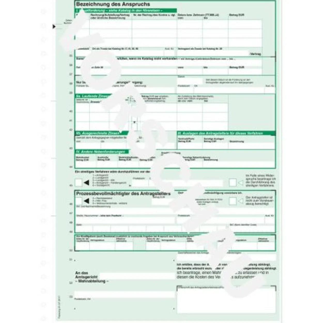 AVERY Zweckform 25 Mahnbescheid für maschinelle Bearbeitung Formulare 2887