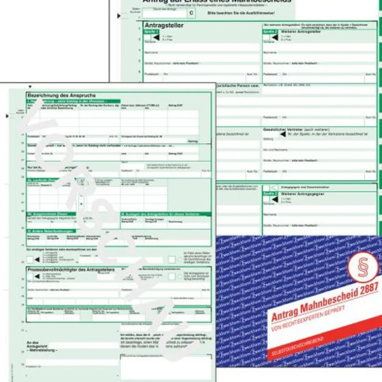 AVERY Zweckform 25 Mahnbescheid für maschinelle Bearbeitung Formulare 2887