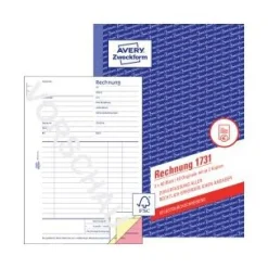 AVERY Zweckform Rechnung Formularbuch 1731