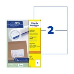 Avery Zweckform 3655 Universal-Etiketten 21x14.8 cm (100 Blatt (200 Etiketten))
