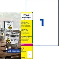 AVERY Zweckform wetterfeste Etiketten, 210 x 297 mm 20