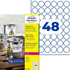 AVERY Zweckform wetterfeste Etiketten, Durchmesser: 30 mm 960