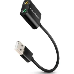 AXAGON ADA-12 USB 2.0, Stereo Audio Mini-Adapter, 15 cm Kabellänge
