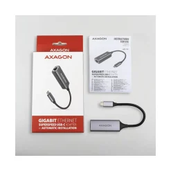 AXAGON ADE-TRC Gigabit Ethernet 10/100/1000 Adapter - USB 3.1 Typ C, Titangrau