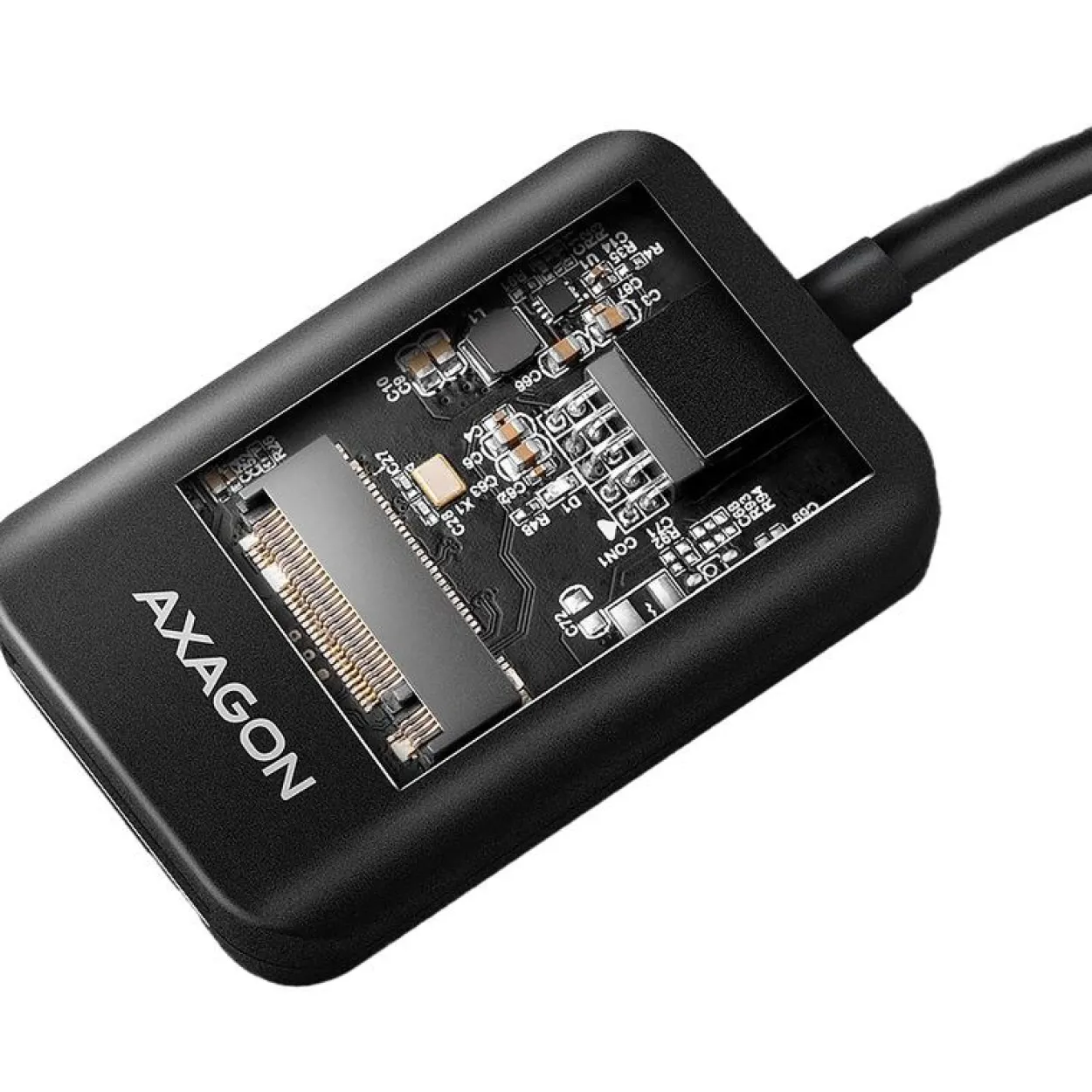 AXAGON ADM2-CM M.2-Adapter, USB-C 3.2 Gen2 - NVMe / SATA SSD