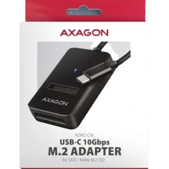 AXAGON ADM2-CM M.2-Adapter, USB-C 3.2 Gen2 - NVMe / SATA SSD