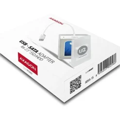 AXAGON ADSA-1S SLIMPort Adapter, USB 2.0, 2,5" SSD/HDD, SATA - mit Case