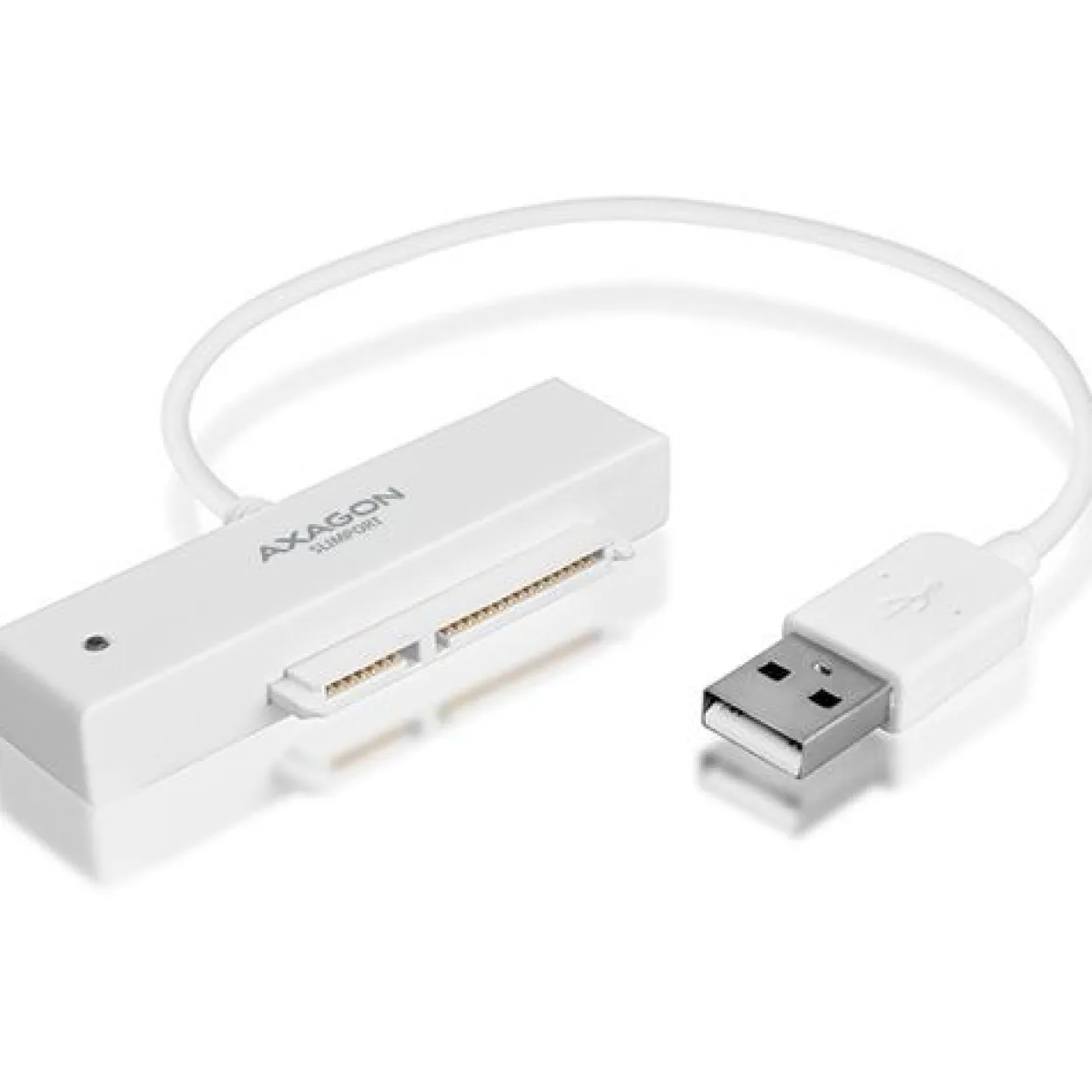 AXAGON ADSA-1S SLIMPort Adapter, USB 2.0, 2,5" SSD/HDD, SATA - mit Case